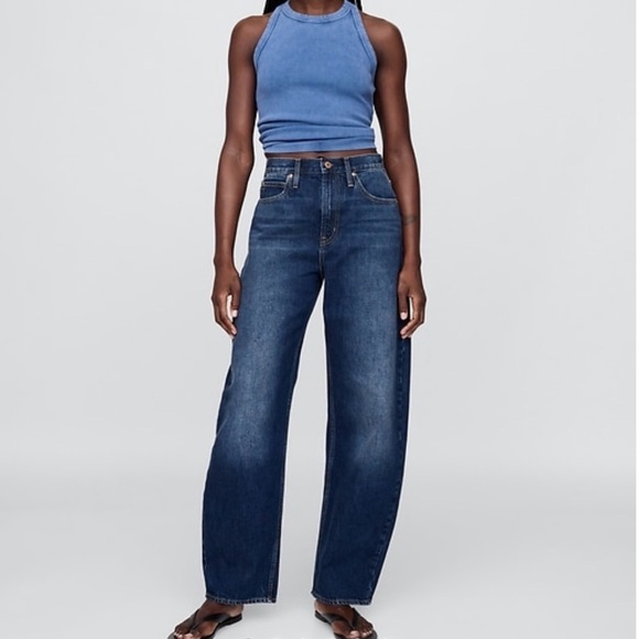 GAP Denim - Gap high rise barrel 12 31 Dark Indigo Blue Women's Jeans